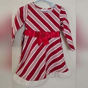 Bonnie Baby Red and White Striped Dress